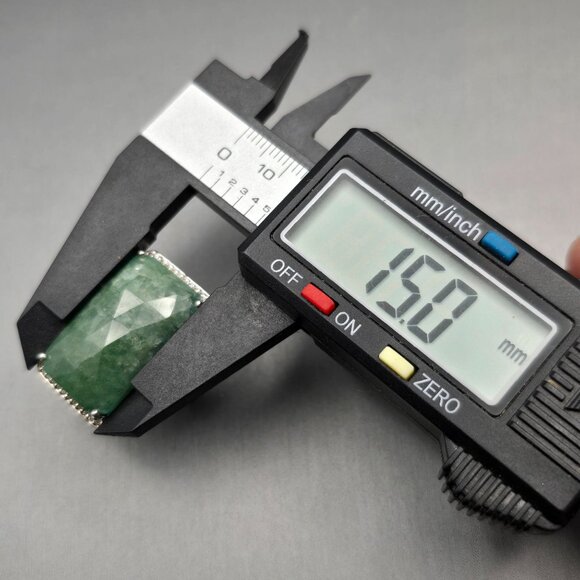 Sterling & Tourmaline Ring Size 6 Quartz Accents Ornate Cutouts 13.4g Signed QJ - Picture 12 of 14